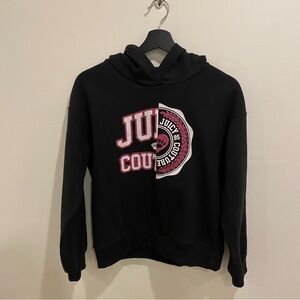 Juicy Couture Kids hoodie size youth XL/16 black long sleeve logo